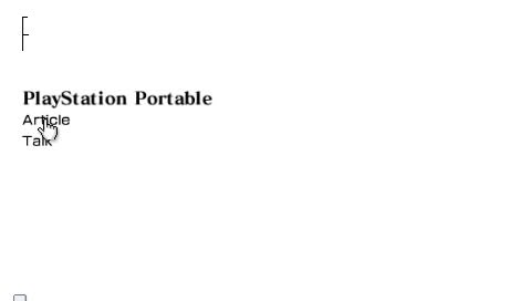 Wikipedia mobile on the PSP before the legacy adapter was added